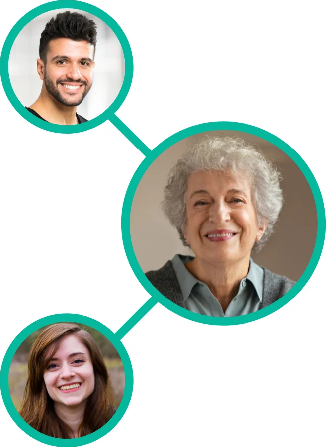 Father and son on laptop